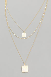 Dainty Layered Square Necklace - Olive & Sage Boutique