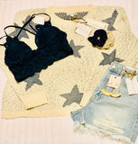 Star Print Knit Top - Olive & Sage Boutique