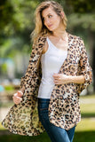 Leopard Print Chiffon Kimono - Olive & Sage Boutique