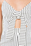 Striped Front-Tie Jumpsuit - Olive & Sage Boutique