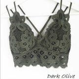 Crochet Lace Bralette - Dark Olive - Olive & Sage Boutique