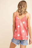 Thermal Tie Dye Star Cami Knit Top - Olive & Sage Boutique