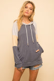 Color Block Hoodie - Navy/Yellow - Olive & Sage Boutique