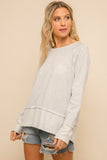 French Terry Sweatshirt Top - Striped - Olive & Sage Boutique