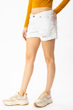 KanCan Mid Rise Shorts Distressed - White - Olive & Sage Boutique