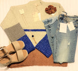 Colorblock Sweater - Olive & Sage Boutique