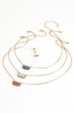 Colored Druzy Necklace - Hematite - Olive & Sage Boutique