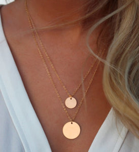 Double Layered Gold Sequin Necklace - Olive & Sage Boutique