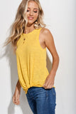 Knit Tank with Front Knot - Sunflower - Olive & Sage Boutique