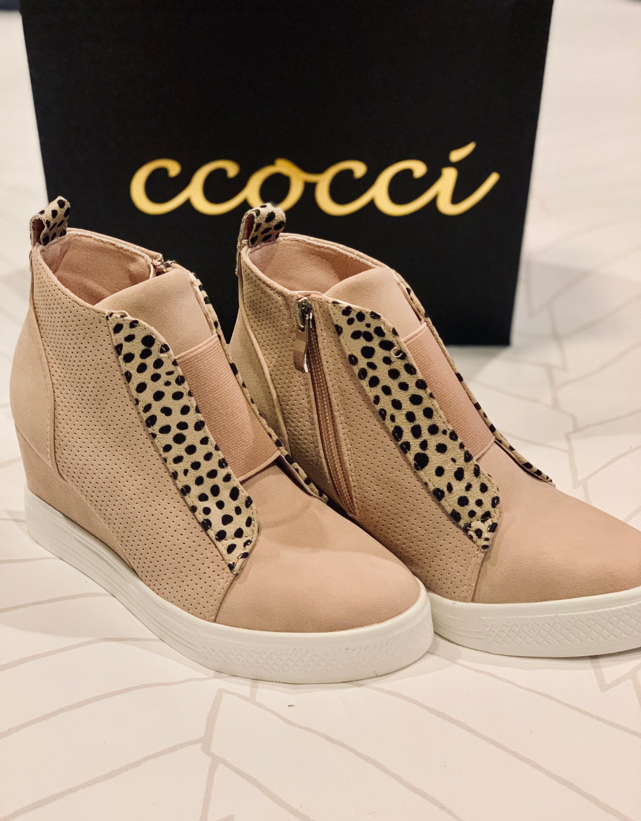 Zoey Wedge Sneaker Blush Cheetah1